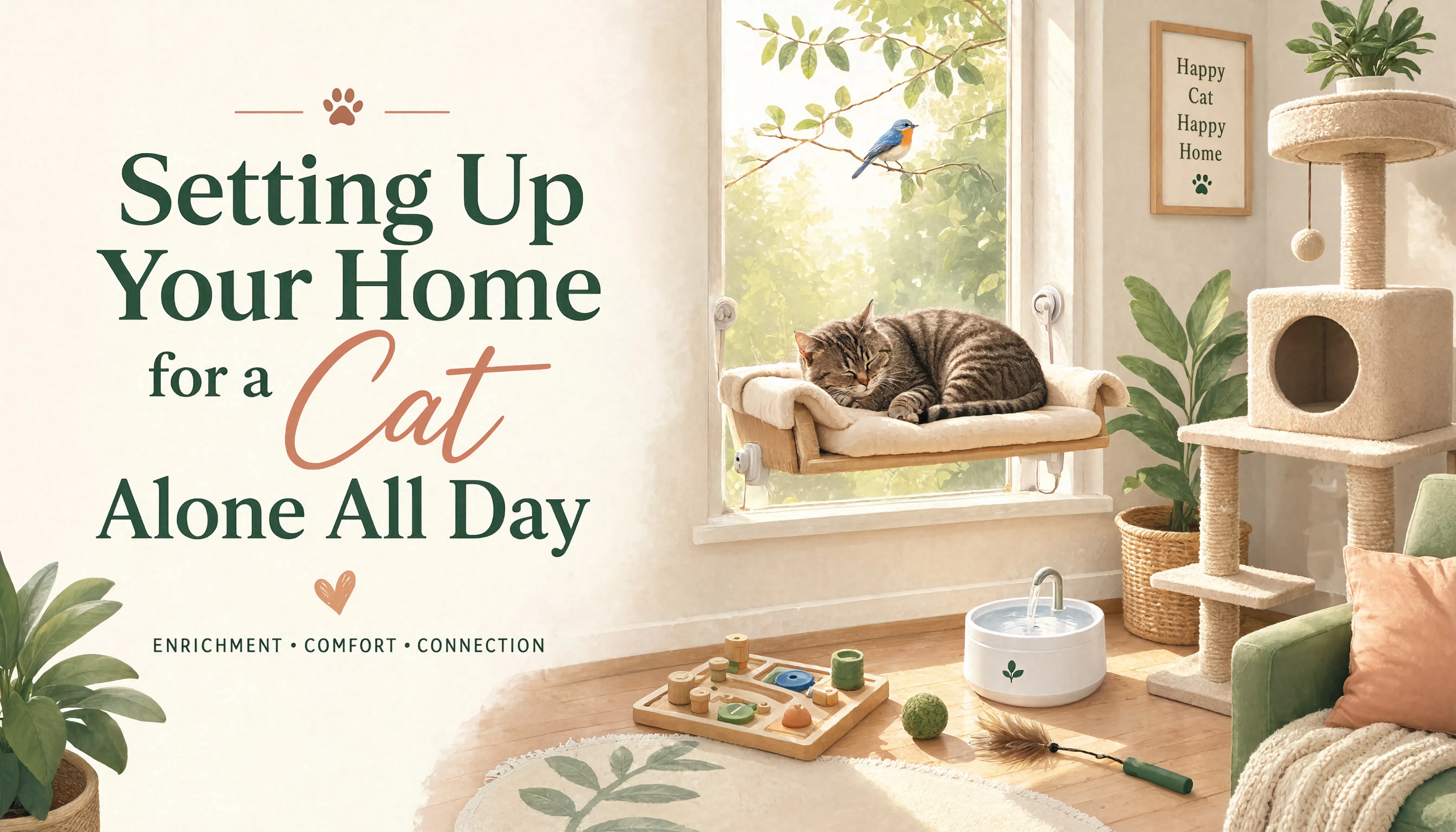 Setting Up Your Home for a Cat Alone All Day