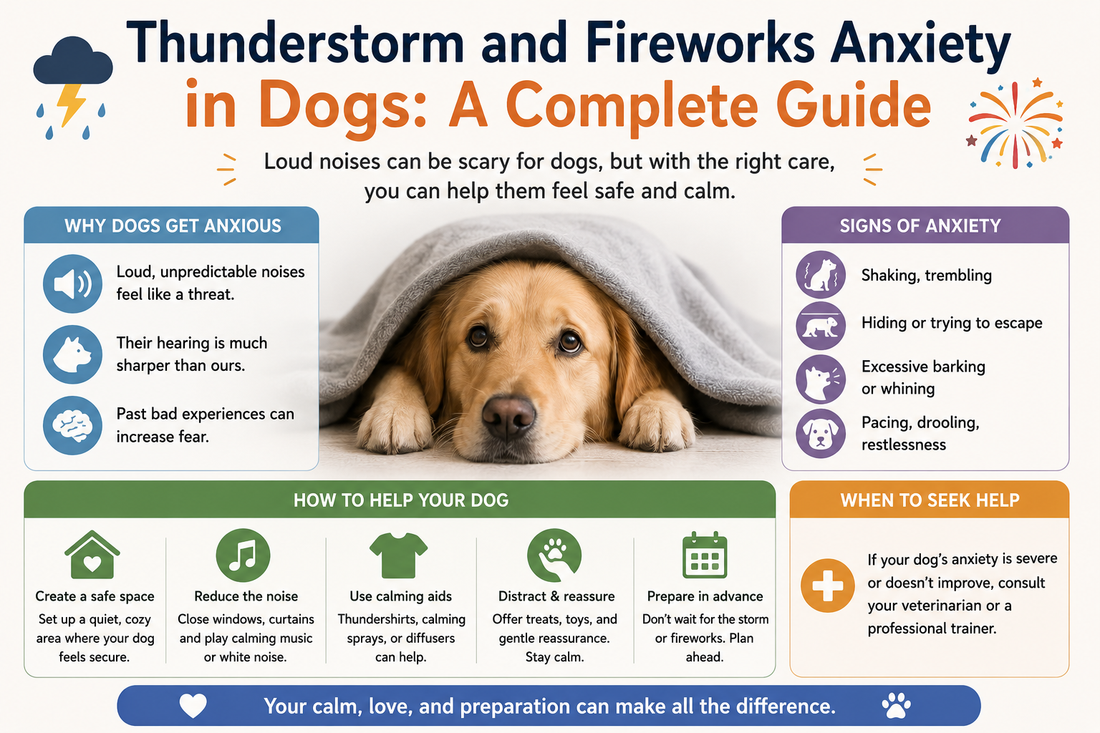 Thunderstorm and Fireworks Anxiety in Dogs: A Complete Guide