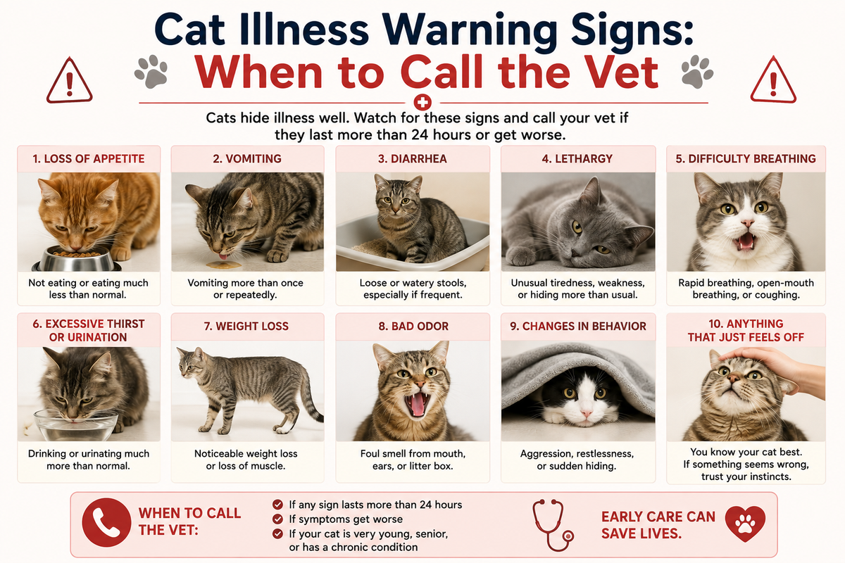 Cat Illness Warning Signs: When to Call the Vet
