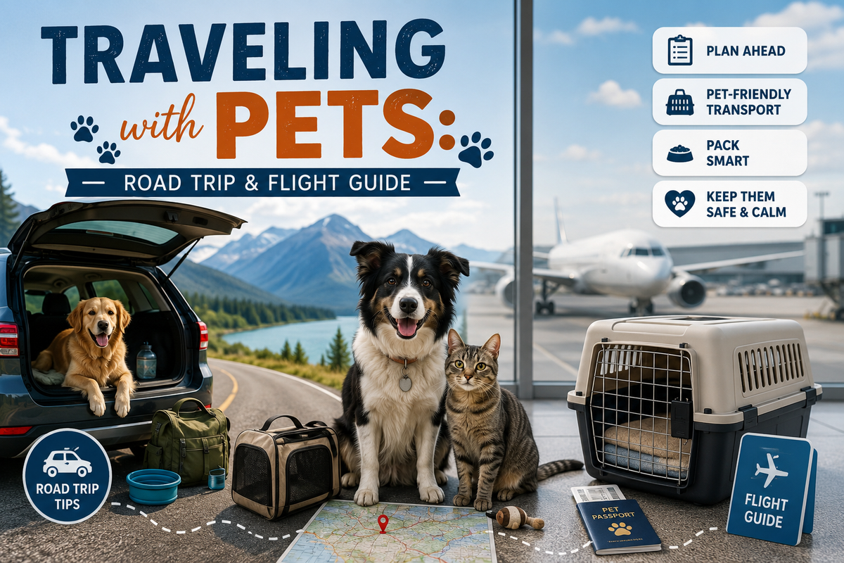 Traveling with Pets: A US Road Trip & Flight Guide