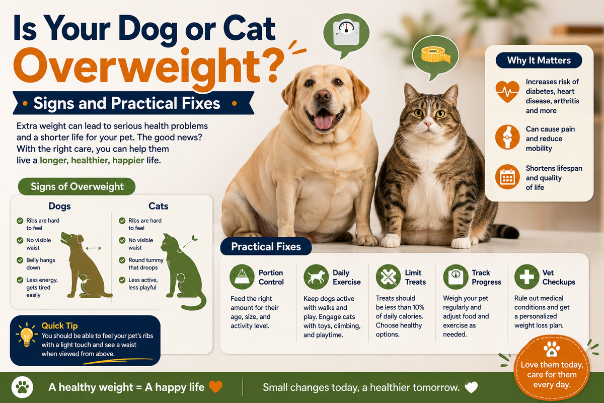 Is Your Dog or Cat Overweight? Signs and Practical Fixes