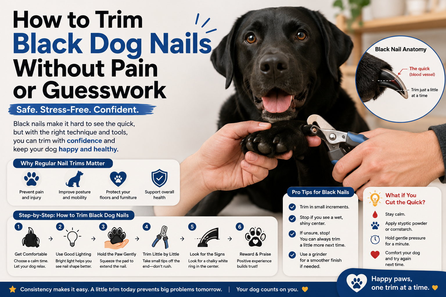 How to Trim Black Dog Nails Without Pain
