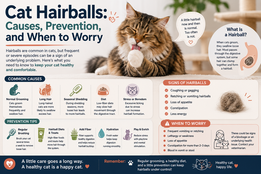 Cat Hairballs: Causes, Symptoms, Prevention, and When to Worry