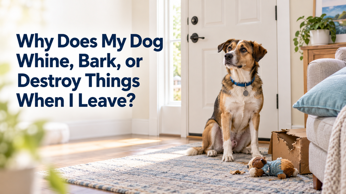 Why Does My Dog Whine, Bark, or Destroy Things When I Leave?