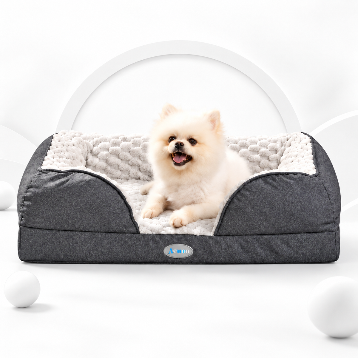 Calming Dog Bed with Removable Cover