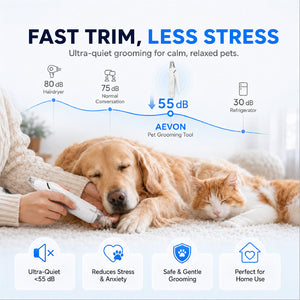Easy 3-step nail trimming guide for dogs and cats using electric pet nail grinder