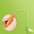 Aevvon spinning cat toy with feather and chase ball