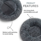 Aevvon plush dog bed with anti slip particle bottom