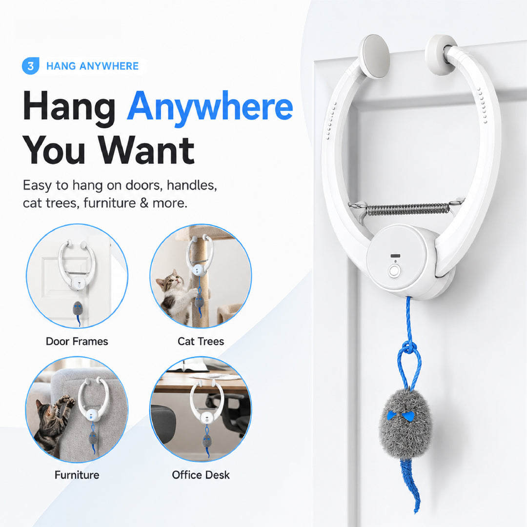 Aevvon door hanging cat toy for any door or wall