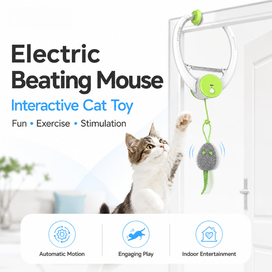 Aevvon electric beating mouse interactive cat toy