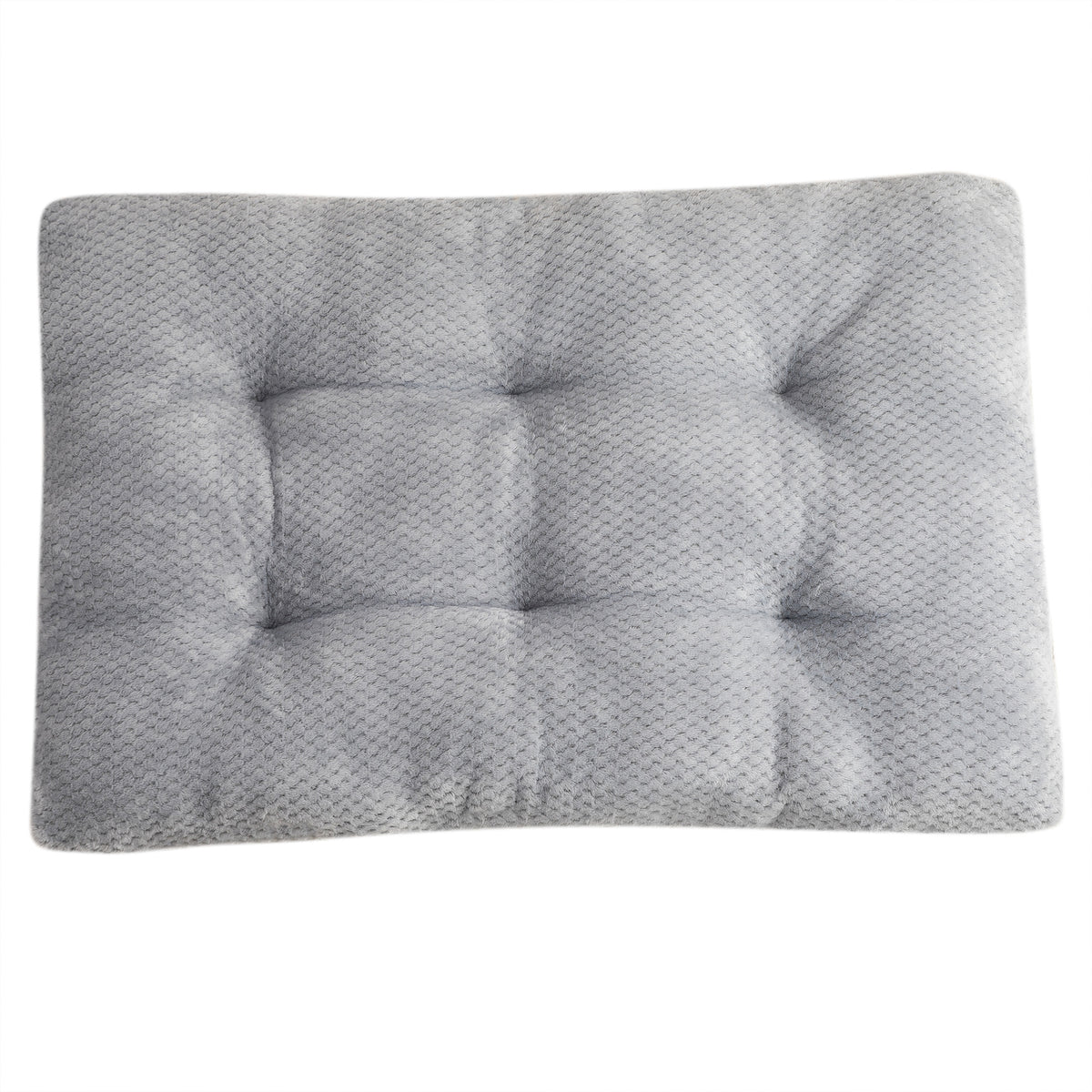 Aevvon gray tufted plush mat for cats and dogs